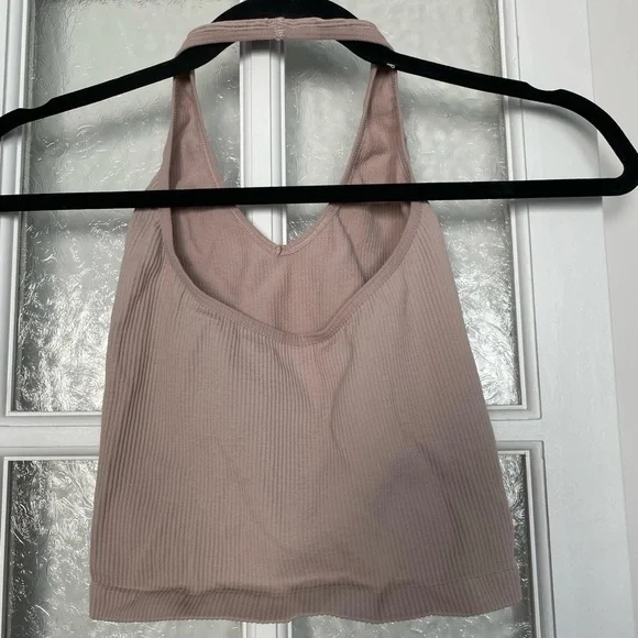 Women's Ribbed Halter Top - Picture 2 of 3